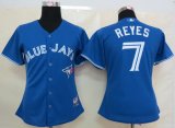 MLB Womens Toronto Blue Jays 7 Reye Blue Jersey