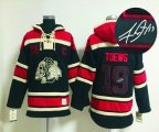 Chicago Blackhawks #19 Jonathan Toews black hockey Hooded Sweatshirt-Signature