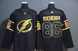 Tampa Bay Lightning #86 Nikita Kucherov black ice hockey jerseys -WL