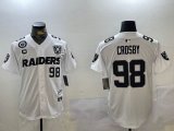 Nike Oakland Raiders #98 Maxx Crosby white baseball jerseys Joint name-BD 01