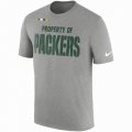 Men's Green Bay Packers Nike Heather Gray Sideline Property Of Facility T-Shirt