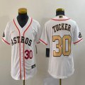 Youth Nike Houston Astros #30 Kyle Tucker white baseball jerseys Champions League -BD