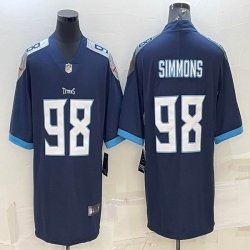 Nike Tennessee Titans #98 Jeffery Simmons dark blue Color Rush Limited Jersey