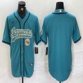 Jacksonville Jaguars blank blue baseball jerseys Joint name-BD 01