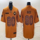 San Francisco 49ers #80 Jerry Rice 2023 Brown Salute To Service Limited Jerseys