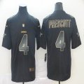 Nike Cowboys #4 Dak Prescott gold black Color Rush Limited Jersey