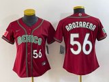 Youth 2023 World Cup Mexico #56 Randy Arozarena red majestic baseball jerseys