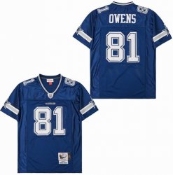 Dallas Cowboys #81 Terrell Owens blue throwback nfl jersey