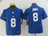 Youth Nike New York Giants #8 Daniel Jones blue Color Rush Limited Jersey