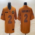 Denver Broncos #2 Patrick Surtain 2023 Brown Salute To Service Limited Jerseys