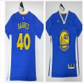 Golden State Warriors 40# BARNES blue nba basketball short sleeves Jersey