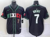 2023 World Cup Mexico #7 Julio Urias black majestic baseball jerseys 73