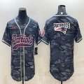 Nike New England Patriots gray camo baseball jerseys Joint name-BD 01