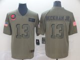 Cleveland Browns #13 Odell Beckham Jr Nike Camo 2019 Salute to Service Limited Jersey