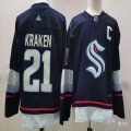 Adidas Seattle Kraken #21 blue nhl jersey-PD