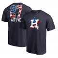 Men's Houston Astros Jose Altuve Fanatics Branded Navy 2018 Memorial Day Banner Wave Player T-Shirt