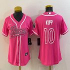 Women Los Angeles Rams #10 Cooper Kupp pink baseball jerseys -BD