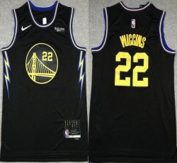 Nike Golden State Warriors #22 Andrew Wiggins black nba basketball jerseys city version-XD