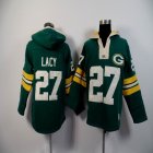 Green Bay Packers Eddie Lacy #27 Green nfl Hooded Sweatshirt