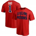 Men's Cleveland Indians Fanatics Branded Red 2018 Father's Day Number 1 Dad T-Shirt