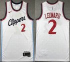 Nike Los Angeles Clippers #2 Kawhi Leonard white nba basketball jerseys