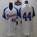 Nike Atlanta Braves #44 Hank Aaron white majestic Mlb baseball Jersey-BD