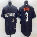 Nike Baltimore Orioles #3 Jorge Mateo black majestic baseball jersey city version-BD 01