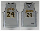 Los Angeles Lakers 24# BRYANT gold gray limited nba jersey