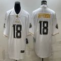 Nike Dallas Vikings #18 Justin Jefferson white throwback Color Rush Limited Jersey