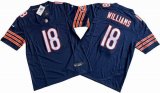 Chicago Bears 18# Caleb Williams blue Nike Vapor F.U.S.E. Limited Jersey