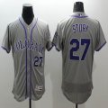 2016 Colorado Rockies #27 Trevor Story gray Flexbase Authentic Collection Jersey