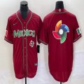 2023 World Cup Mexico red blank majestic baseball jerseys 25