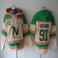 Reebok Dallas Stars #91 Tyler Seguin beige green NHL hooded sweatshirt