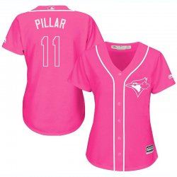 2017 Women Toronto Blue Jays #11 Kevin Pillar pink majestic mlb jersey