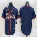 Nike Chicago Bears blue baseball jerseys Joint name-BD