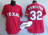 Texas Rangers Josh Hamilton #32 red mlb signature jersey