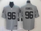 Oakland Raiders #96 Clelin Ferrell Nike gray Color Rush Limited Jersey Reverse version