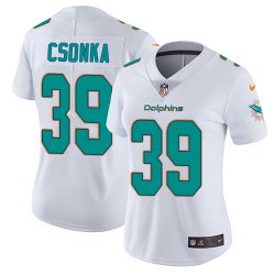 Women Dolphins #39 Larry Csonka Nike white Color Rush Limited Jerseys