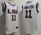 LSU Tigers #11 Hailey Van Lith white NCAA basketball jerseys