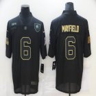 Nike Browns #6 Baker Mayfield brown black Salute To Service Limited Jersey-BD