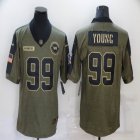 Washington Redskins #99 Young green 2021 Salute to Service Limited Jersey