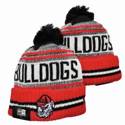 2024 Georgia Bulldogs red white black NCAA Sport Cuffed Knit Hats 01