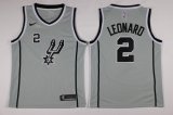 Nike San Antonio Spurs #2 Kawhi Leonard gray basketball jersey-LT