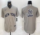 Nike New York Yankees blank gray MLB baseball Jersey -BD 02