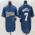 Nike New York Yankees #7 Mickey Mantle blue majestic baseball Jersey Joint name 01