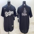 Nike Los Angeles Dodgers Blank black majestic baseball jerseys -BD