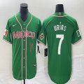 2023 World Cup Mexico #7 Julio Urias green red majestic baseball jerseys 192