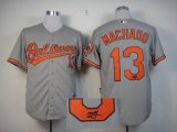 Baltimore Orioles #13 Manny Machado Grey MLB Signature Jerseys