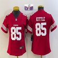 Women 49ers #85 George Kittle nike red Color Rush Limited Jersey