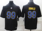 Nike Rams #99 Aaron Donald black Color Rush Limited Jersey-wf